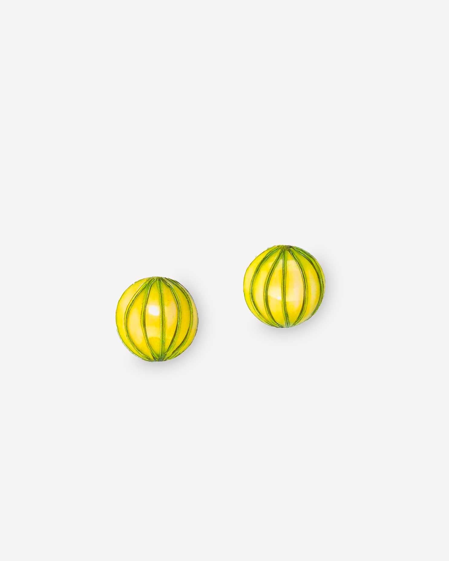 Boucles d'oreilles fruits melon vert