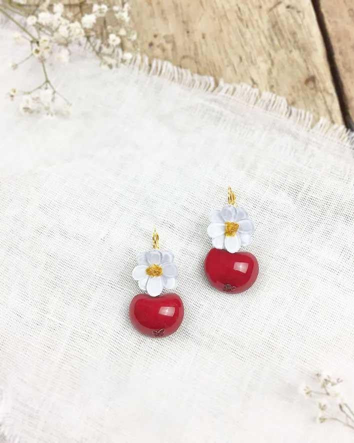 all-groups Boucles oreilles fruits pommes rouges