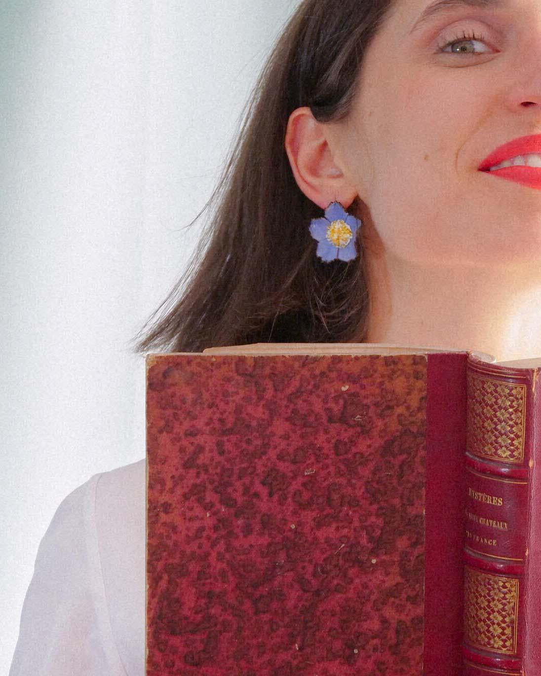 all-groups Grandes boucles d'oreilles tendances couleur bleuet
