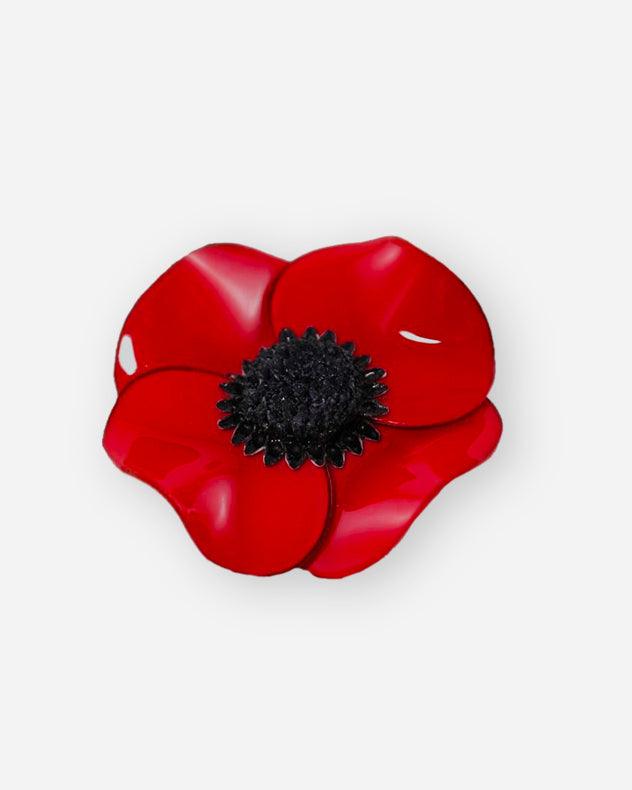 all-groups Grande broche en fleur rouge