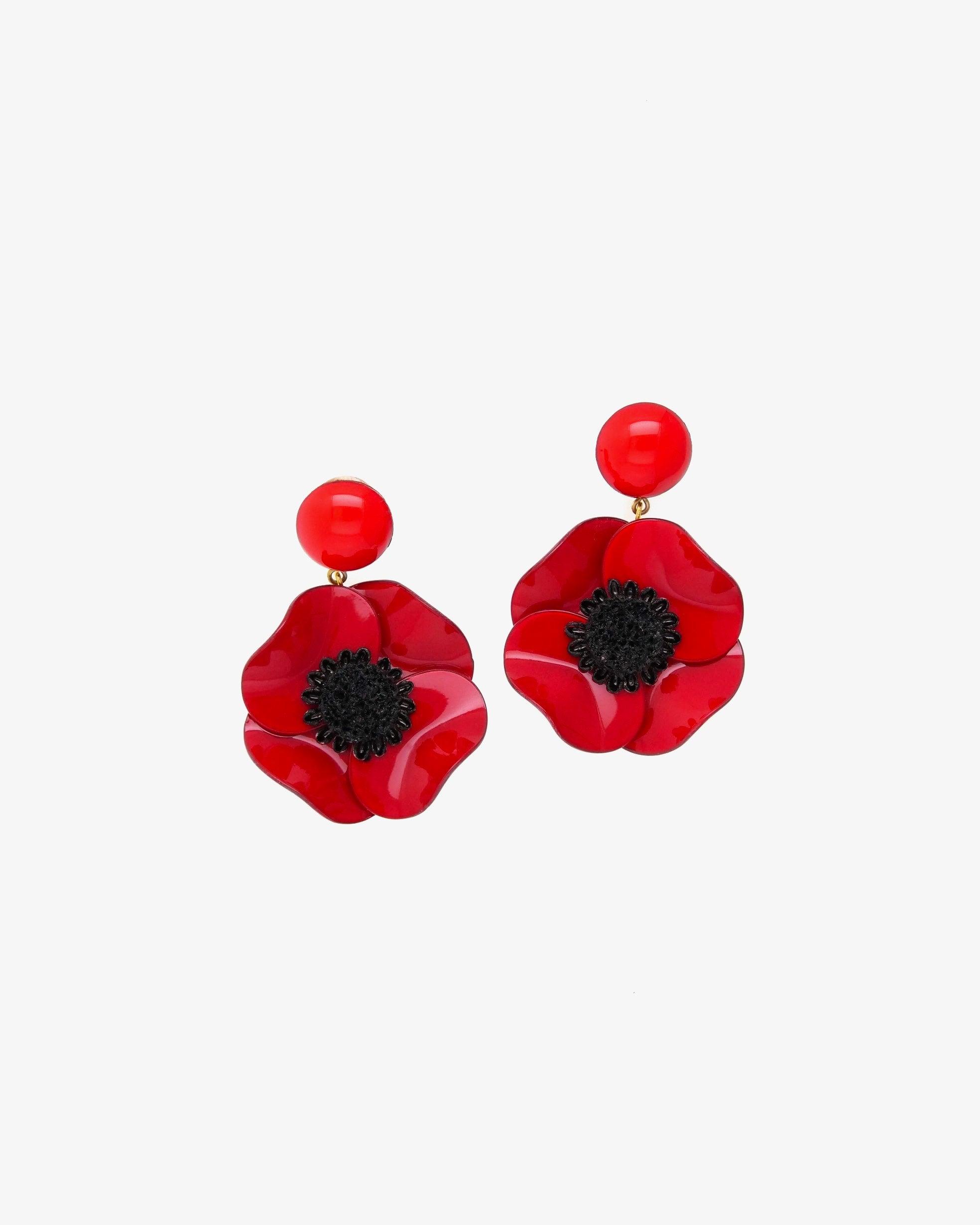 Boucles d'oreilles cadeau fête des mère original rouges