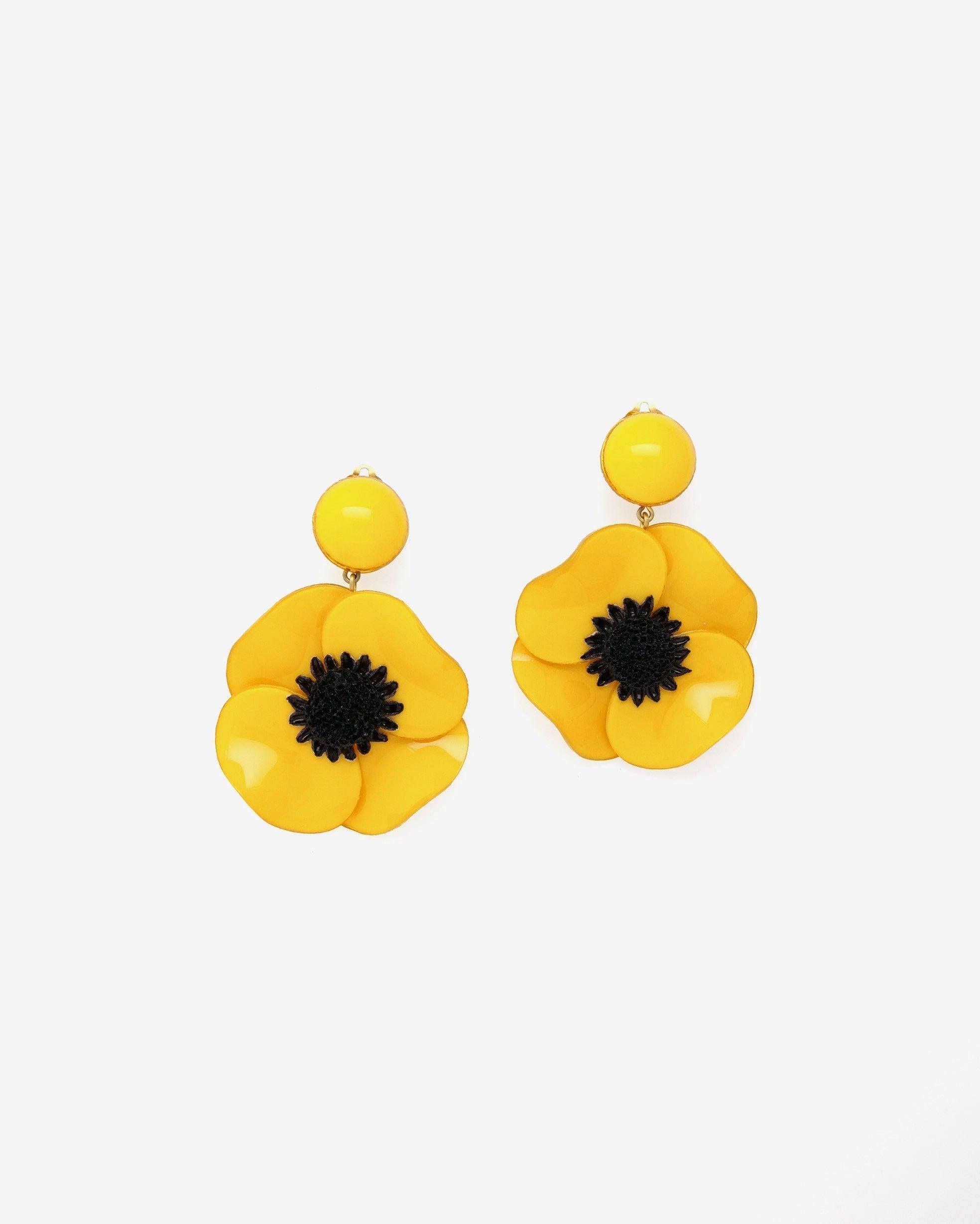 Boucles d'oreilles cadeau fête des mère original jaune