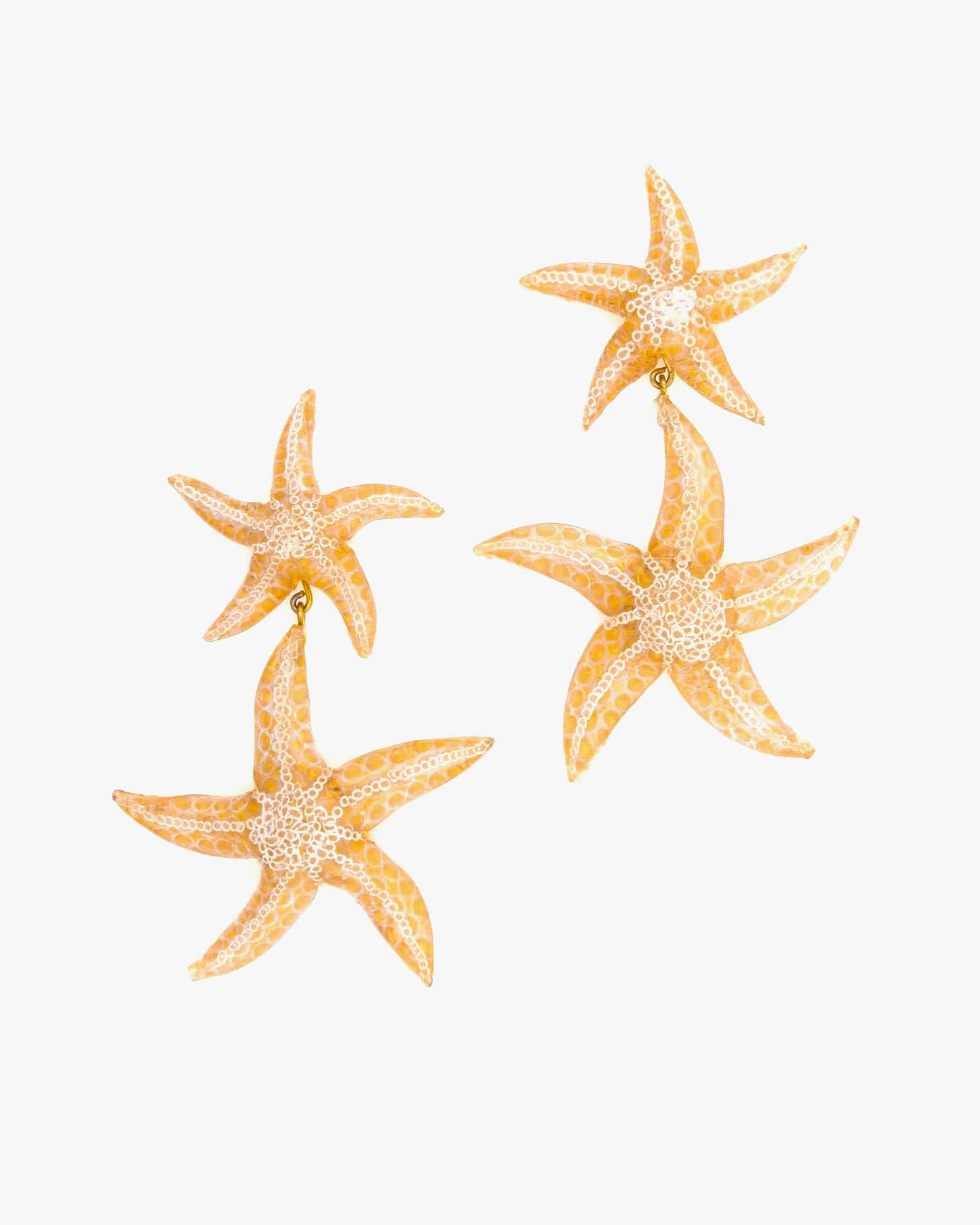 Boucles d'oreilles pendantes etoiles or