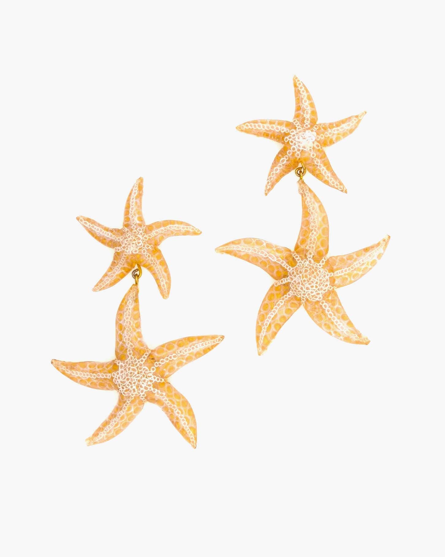 Boucles d'oreilles pendantes etoiles or
