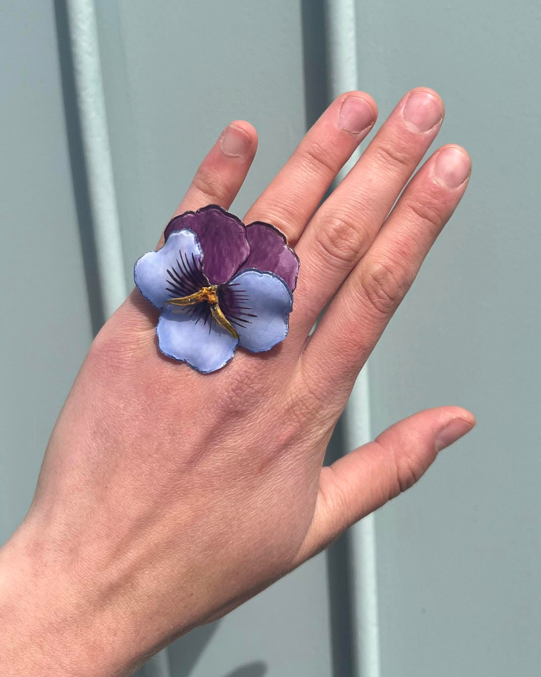 all-groups bague femme fleur violette