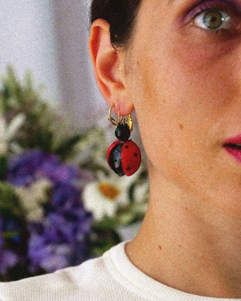 all-groups Bijoux coccinelle rouges et noirs