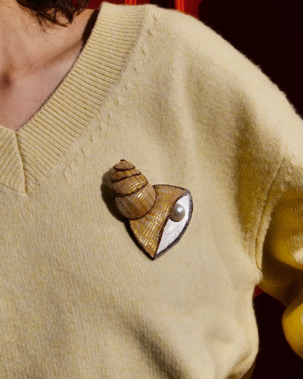 all-groups ce bijou du modele Saint-Malo est une broche en forme de coquillage