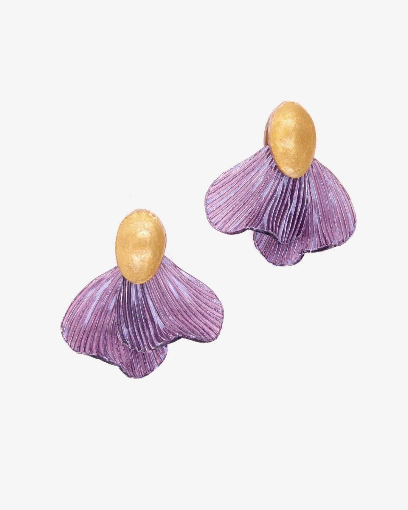 Boucles d'oreilles bijoux colorés violettes