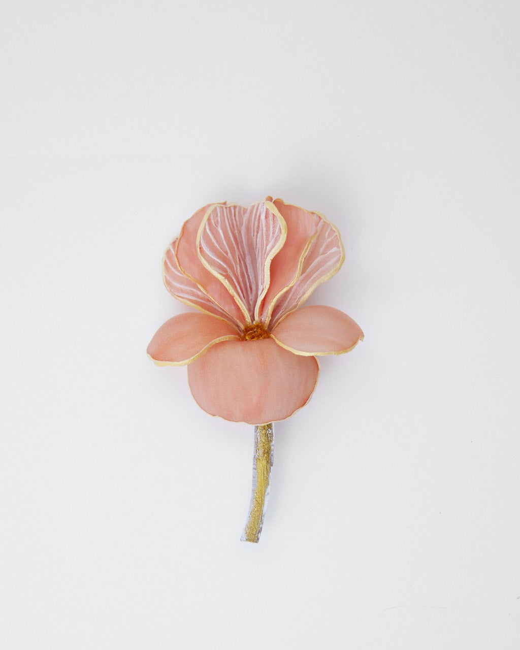 bijou broche fantaisie corail effet velours