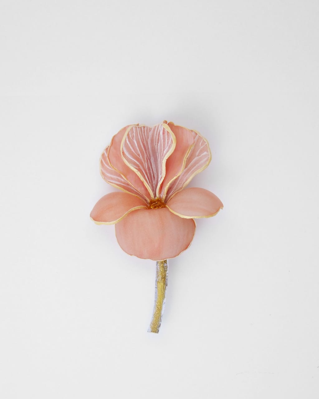 bijou broche fantaisie corail effet velours