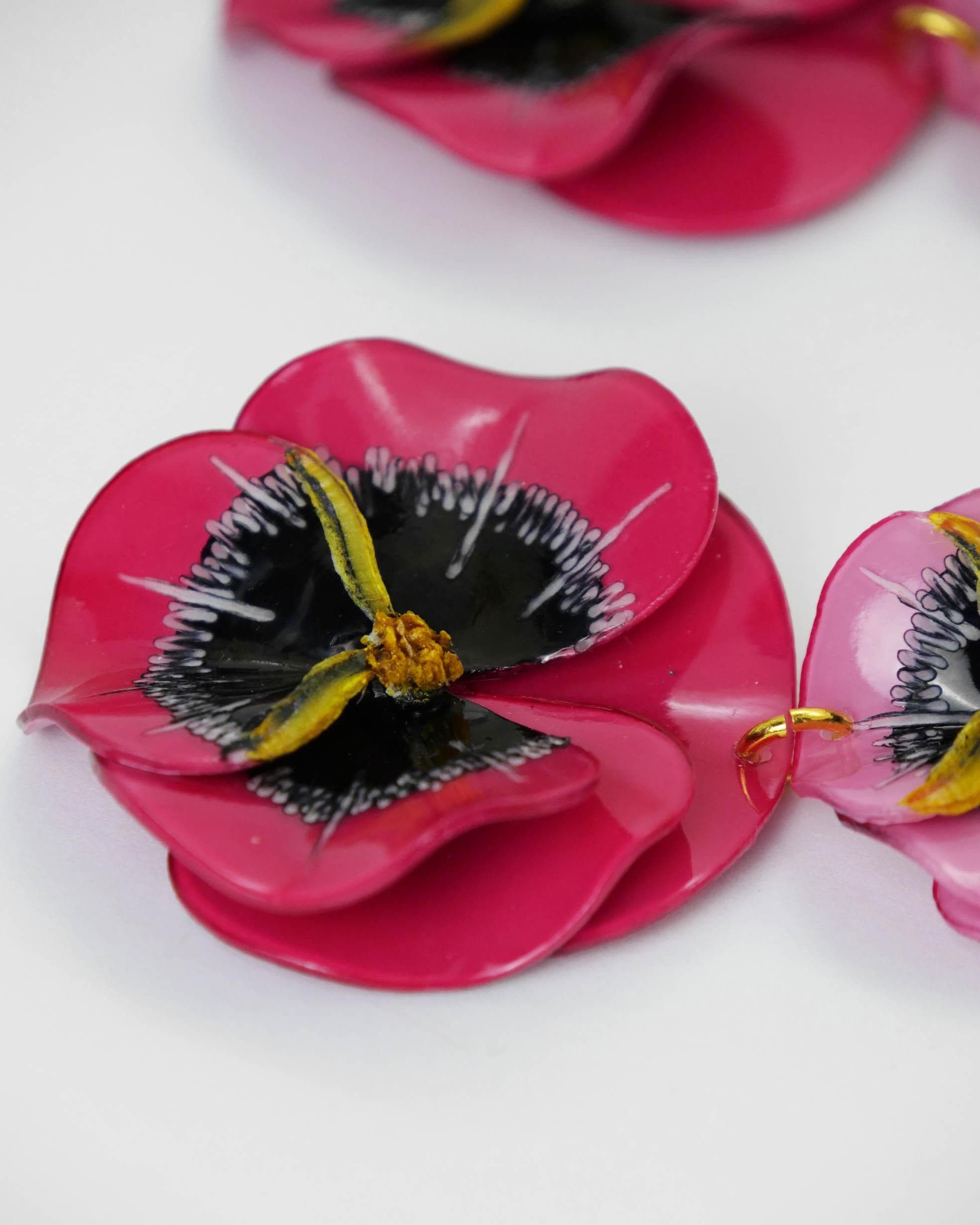 Bijoux femme boucles d'oreilles roses