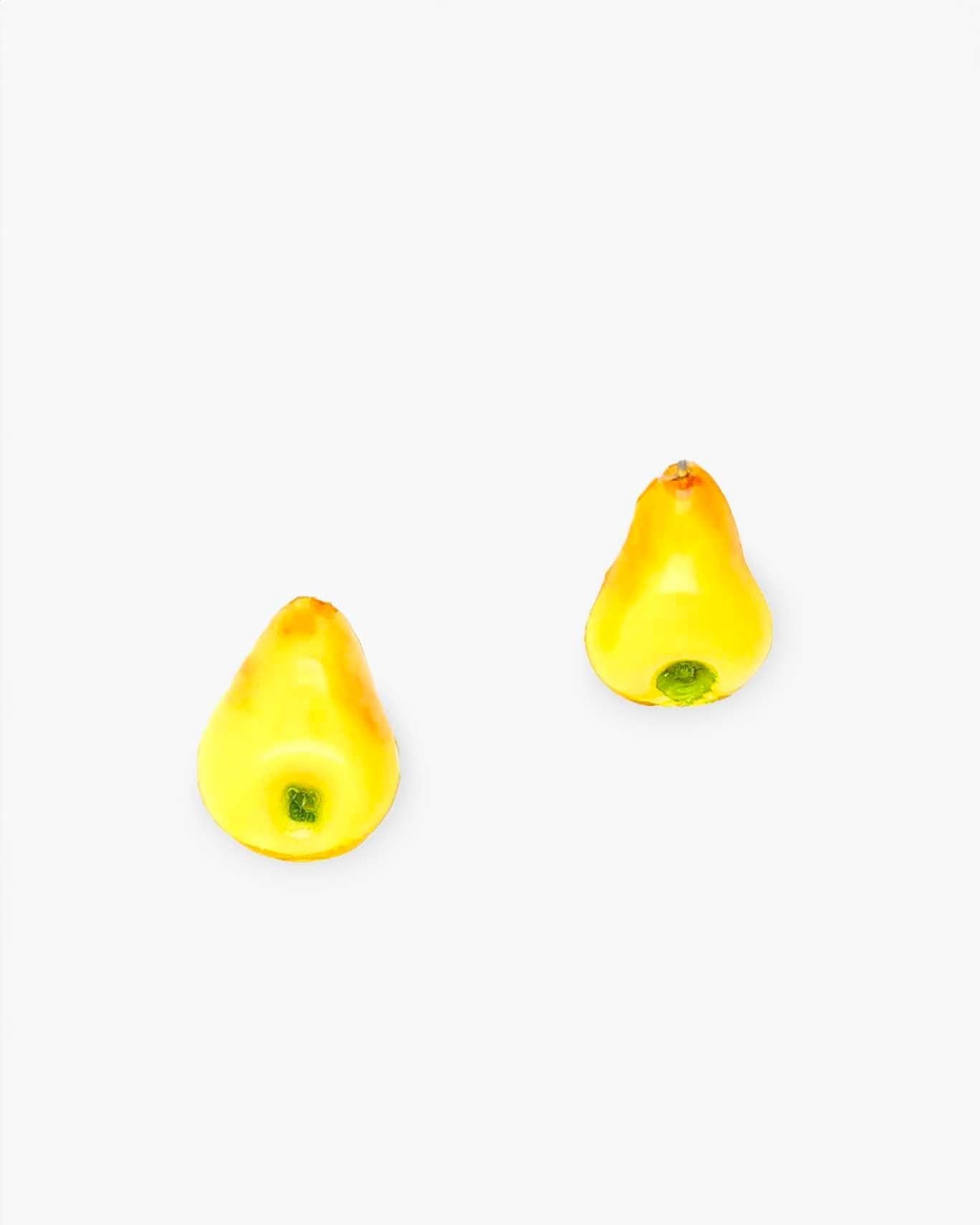 boucles d'oreilles pendantes poires jaunes