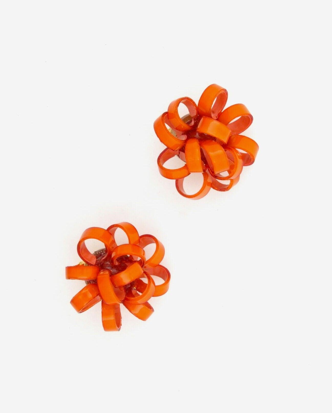 Boucles d'oreilles fantaisie colorées oranges
