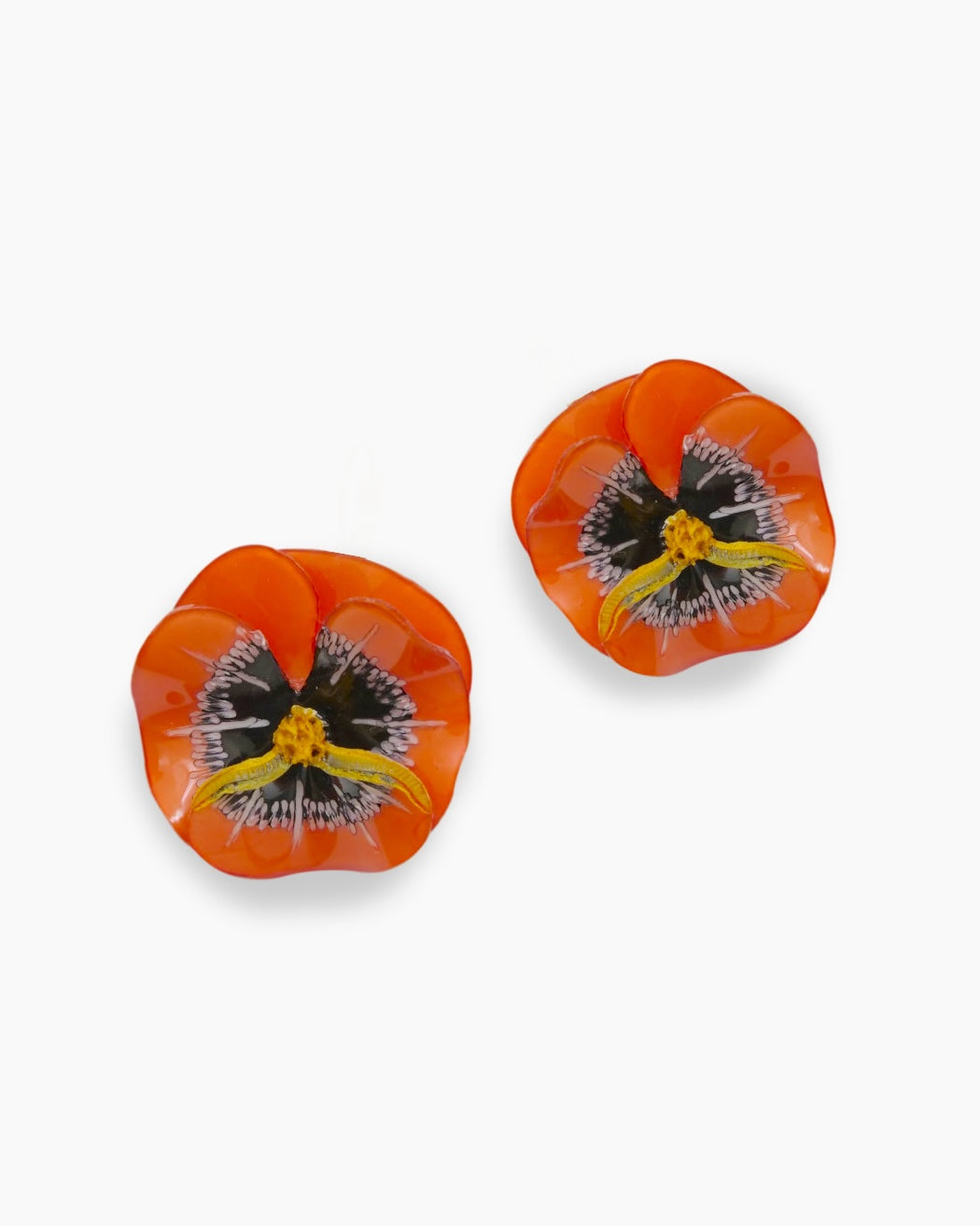Boucles d'oreilles colorées en orange