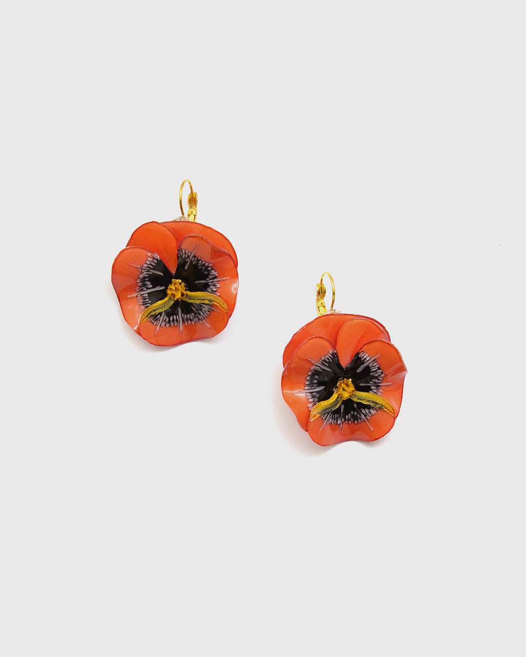 Boucles d'oreilles colorées en orange