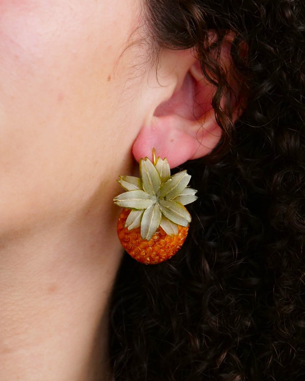 all-groups boucles d'oreilles ananas, fruit exotique très coloré