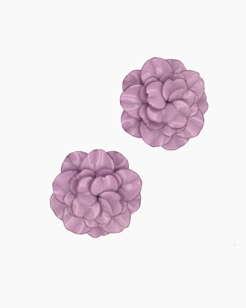 Boucles d'oreille chic et tendance maxi géranium couleur violet