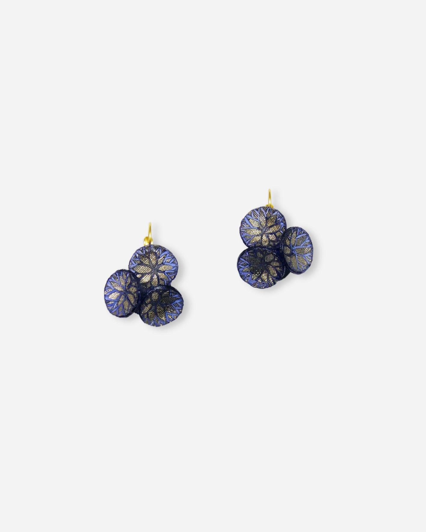 boucles d'oreilles saint valentin graphiques bleu