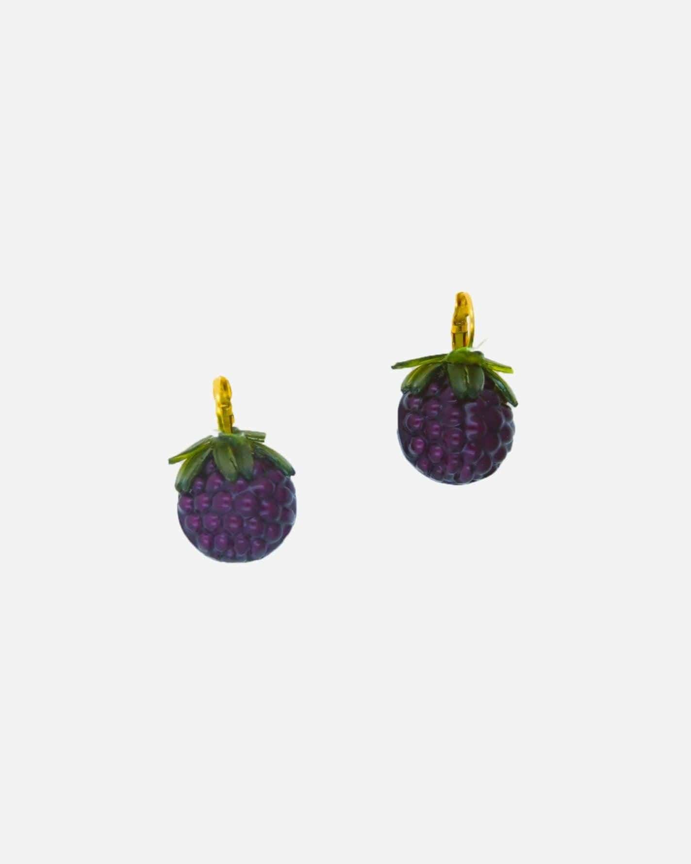 boucles d'oreilles fantaisie tendances mure violettes attaches dormeuses