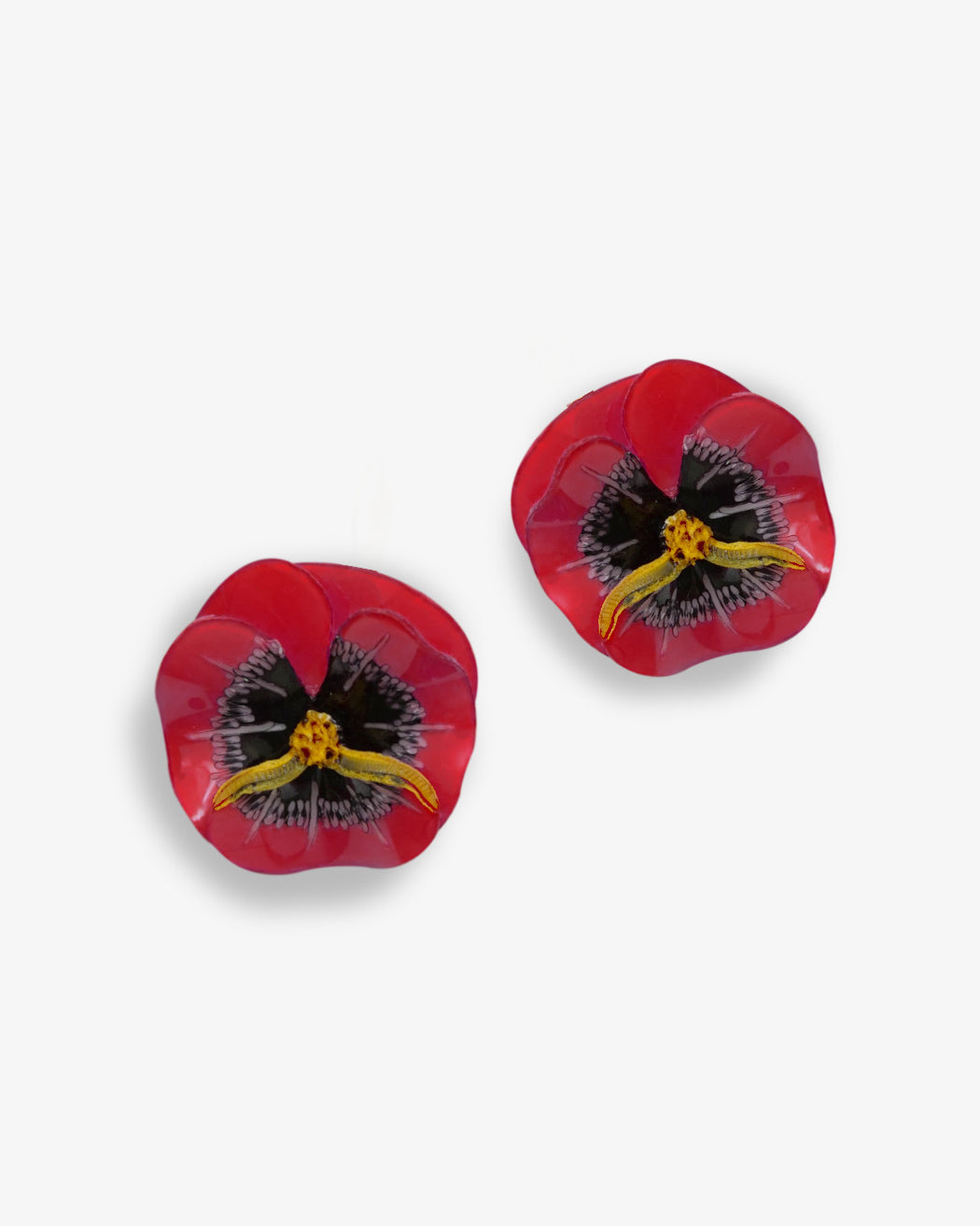 Grandes boucles d'oreilles colorées rouges
