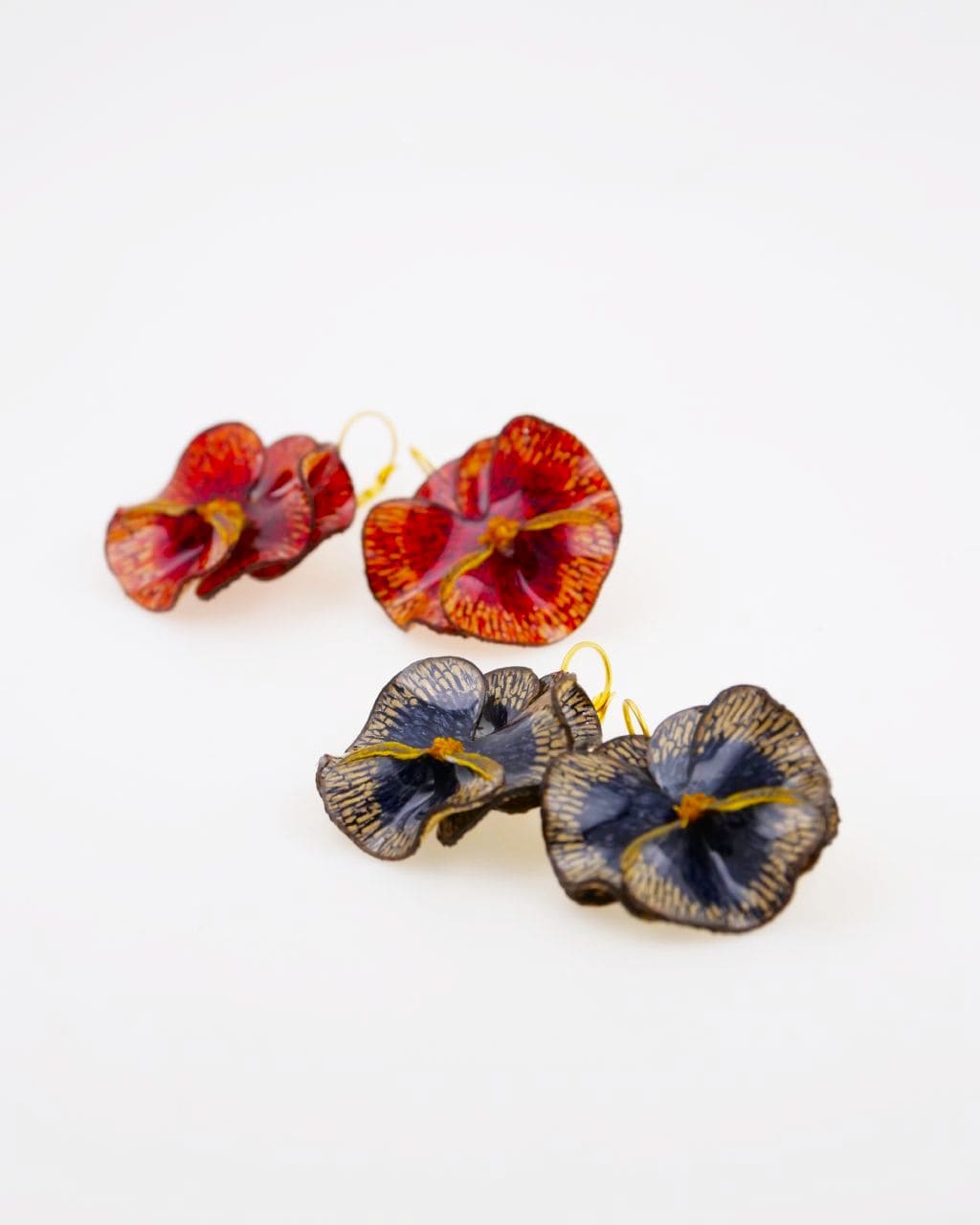 all-groups duo de boucles colorées Pensée Or rouge et Bleu