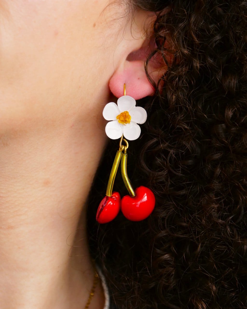 all-groups boucles d'oreilles cerise pour femme