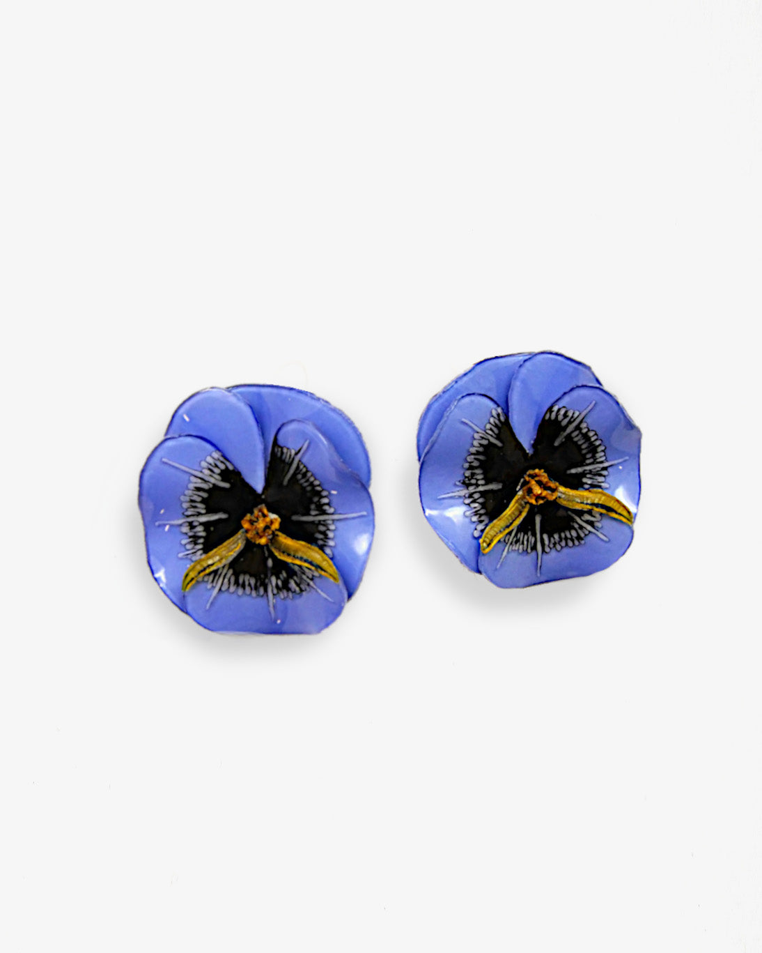 Boucles d'oreilles originales femme couleur bleuet