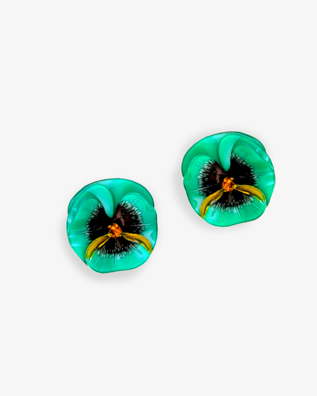 Grandes boucles d'oreilles colorées vertes