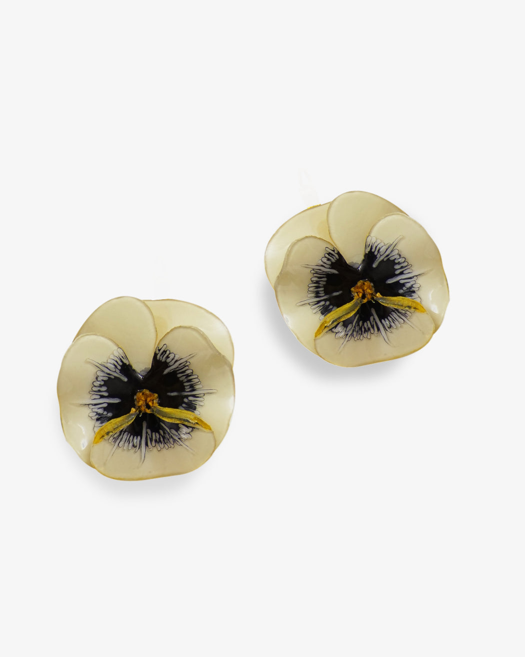 Grandes boucles d'oreilles colorées ivoires