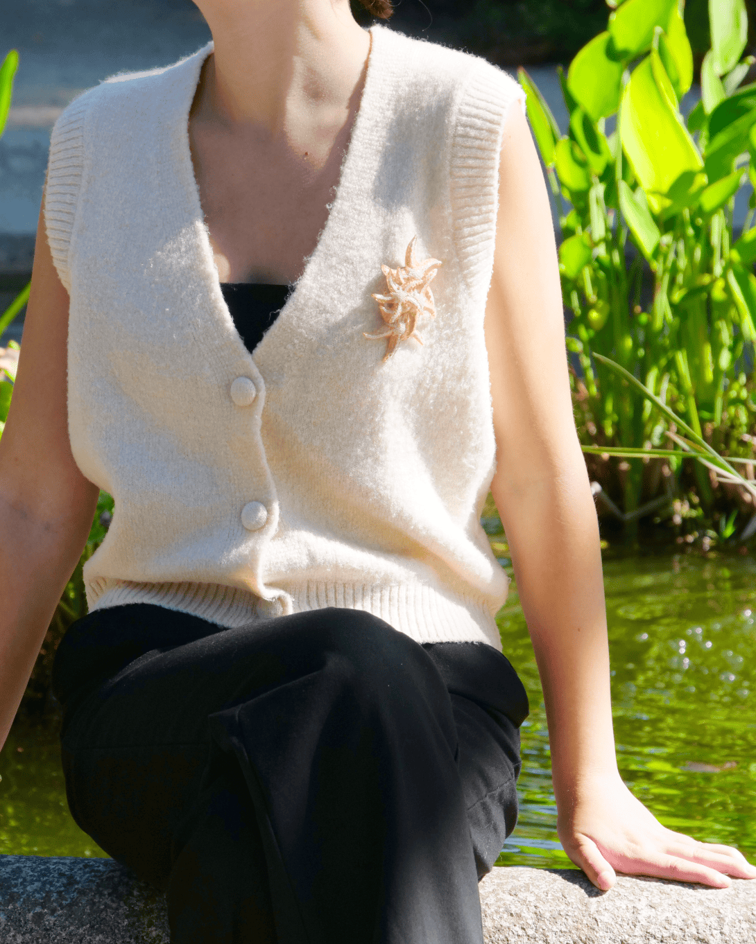 all-groups broche femme originale et colorée en forme d'étoile de mer