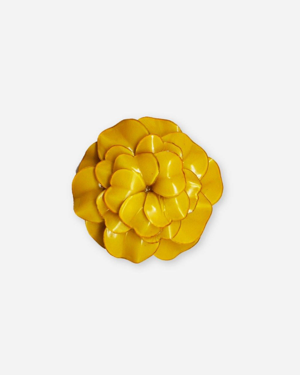 broche fleur mariage jaune