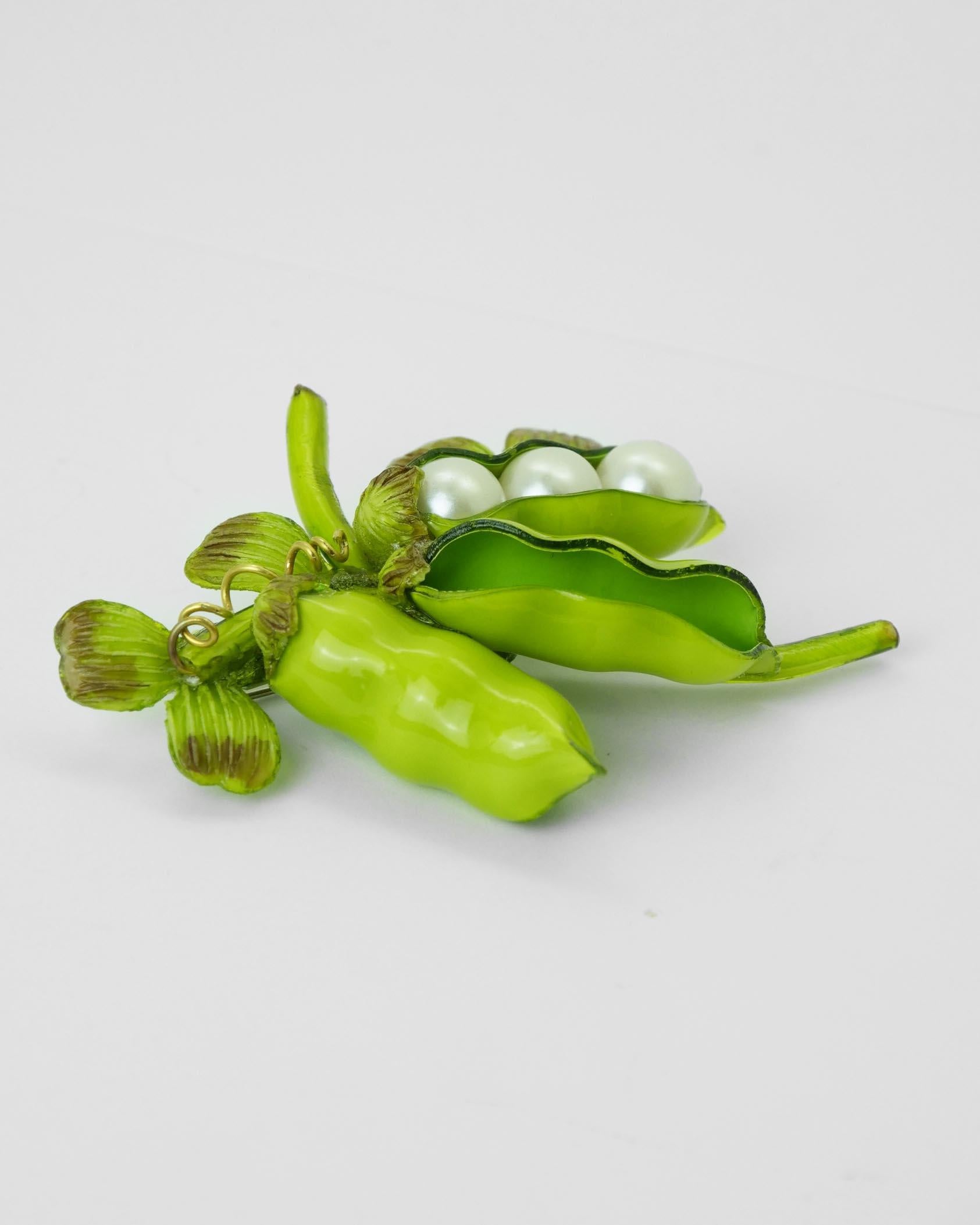 broche légume en forme de petits pois