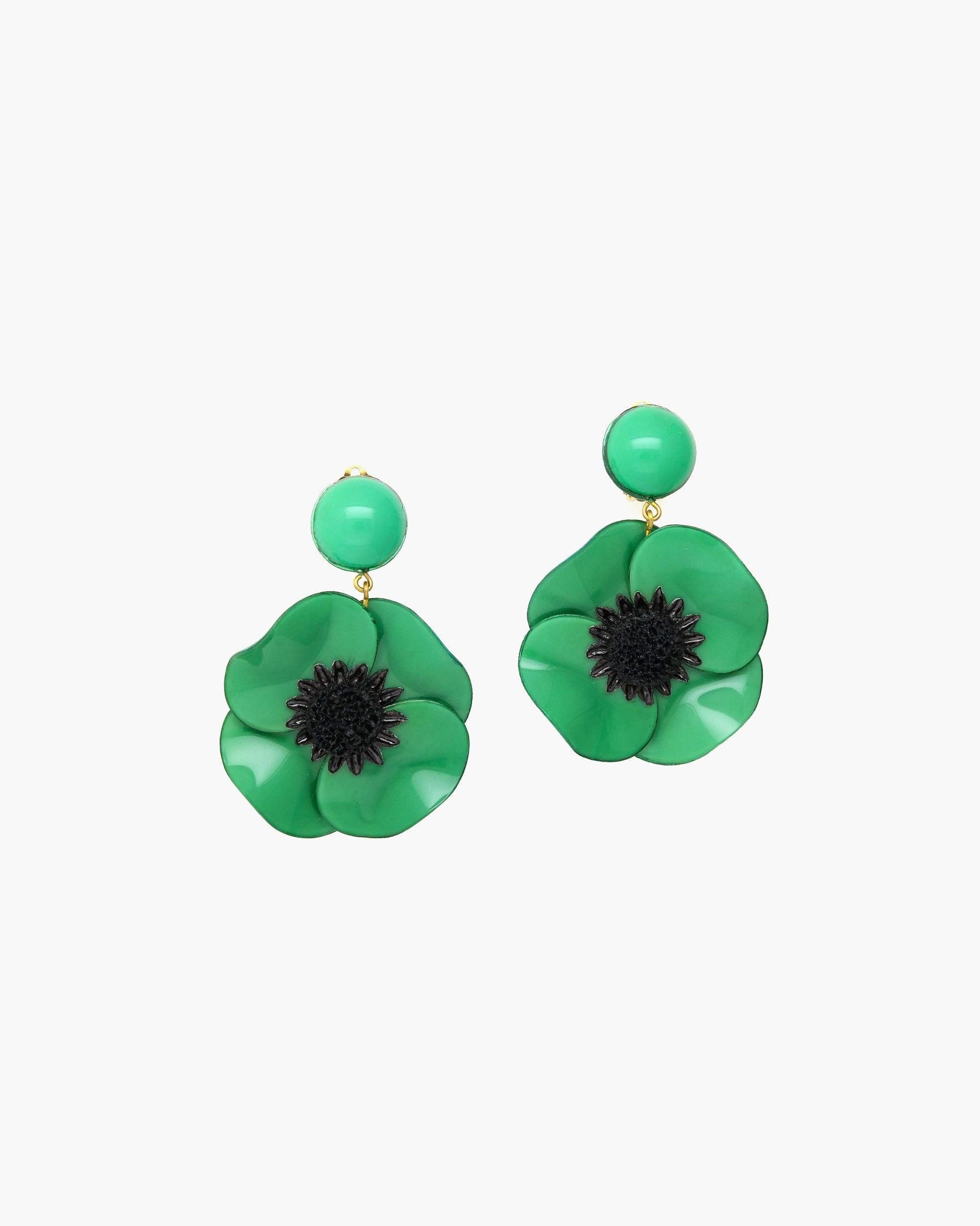 Boucles d'oreilles cadeau fête des mère original vert