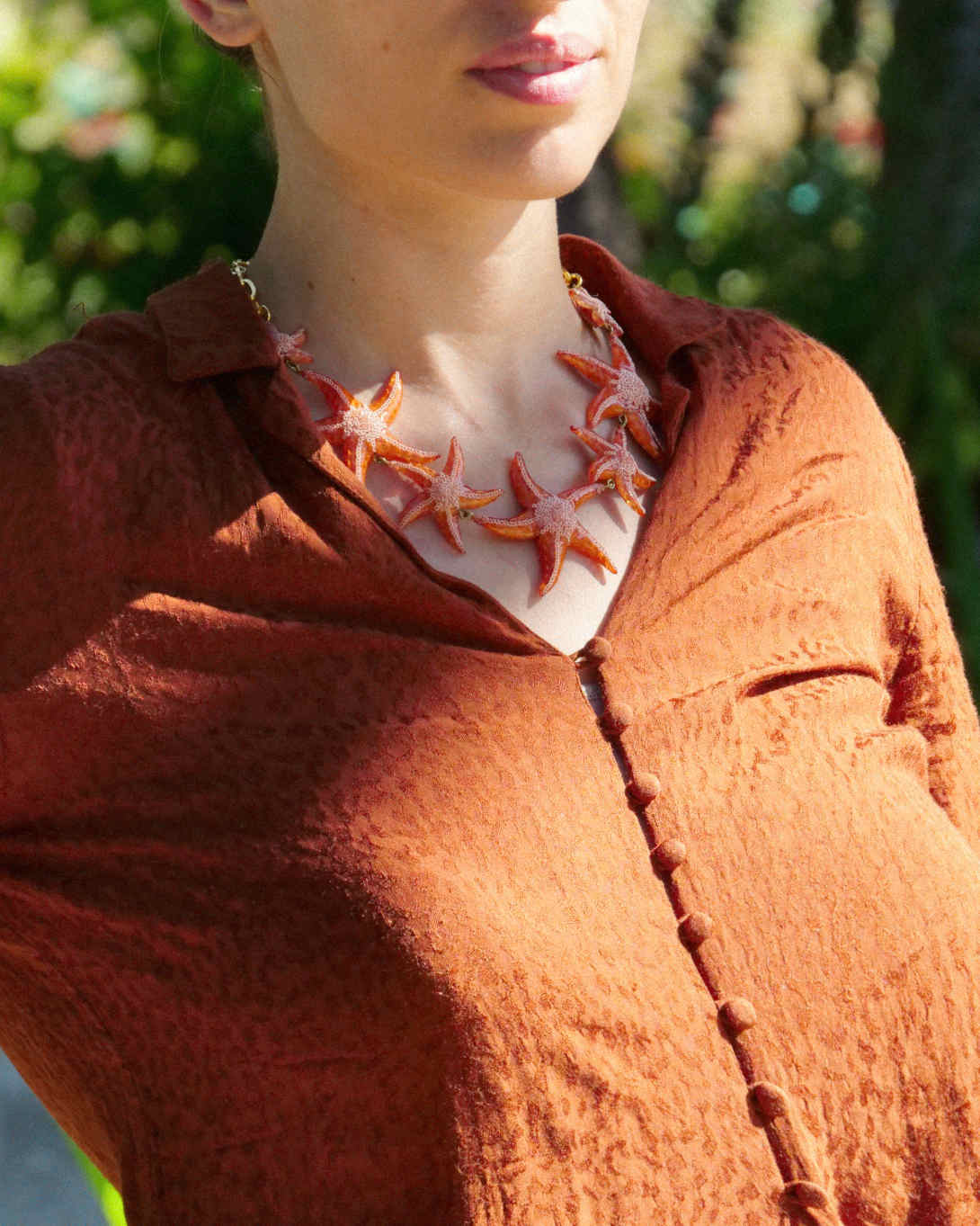 all-groups collier étoile de mer corail