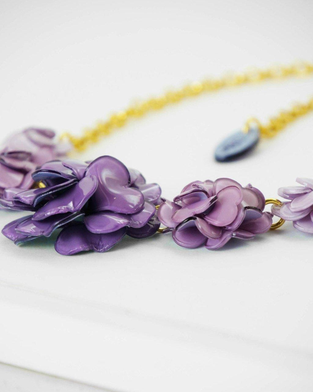 all-groups Collier fantaisie original femme couleur violet