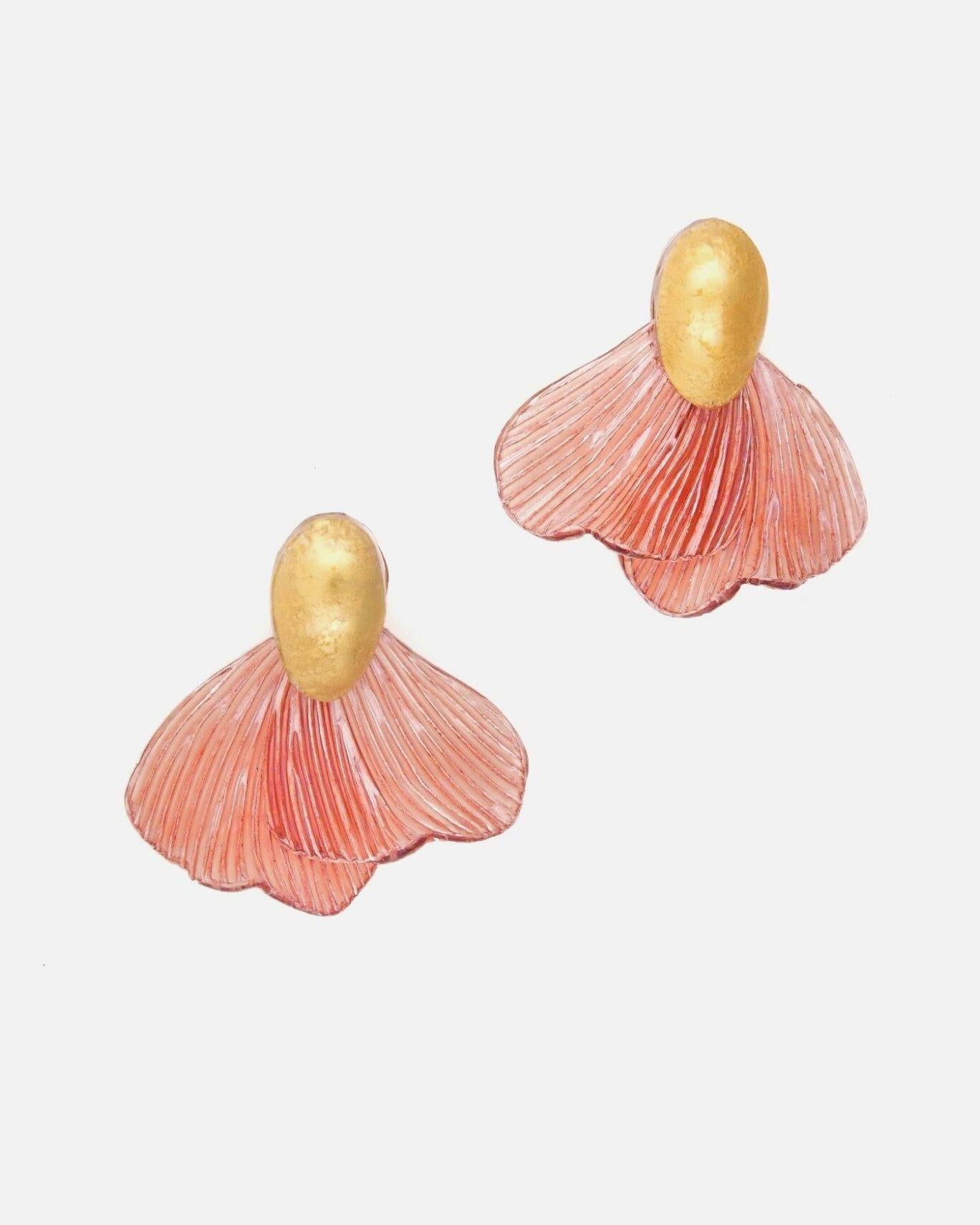 Boucles d'oreilles bijoux colorés roses