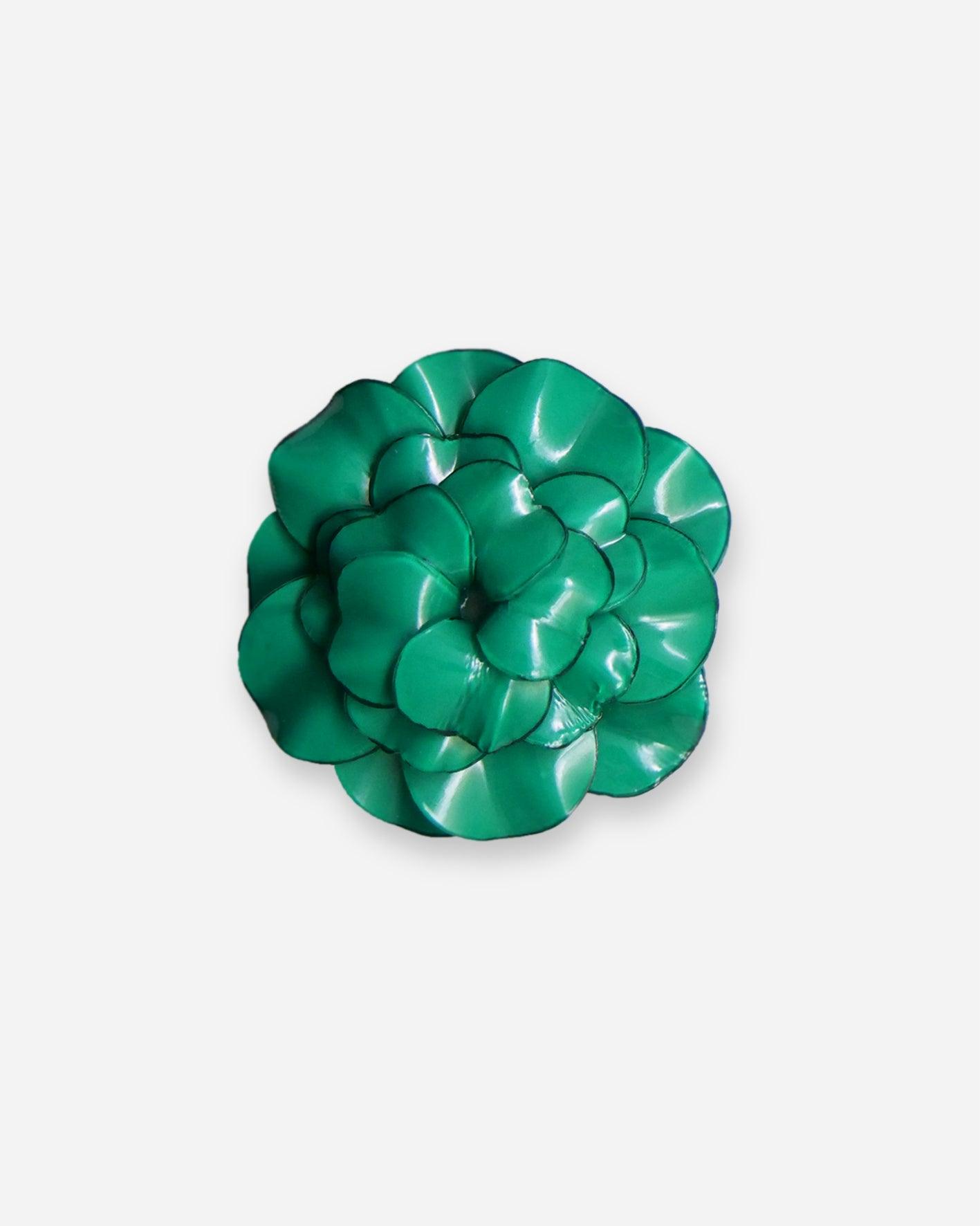 broche fleur mariage verte