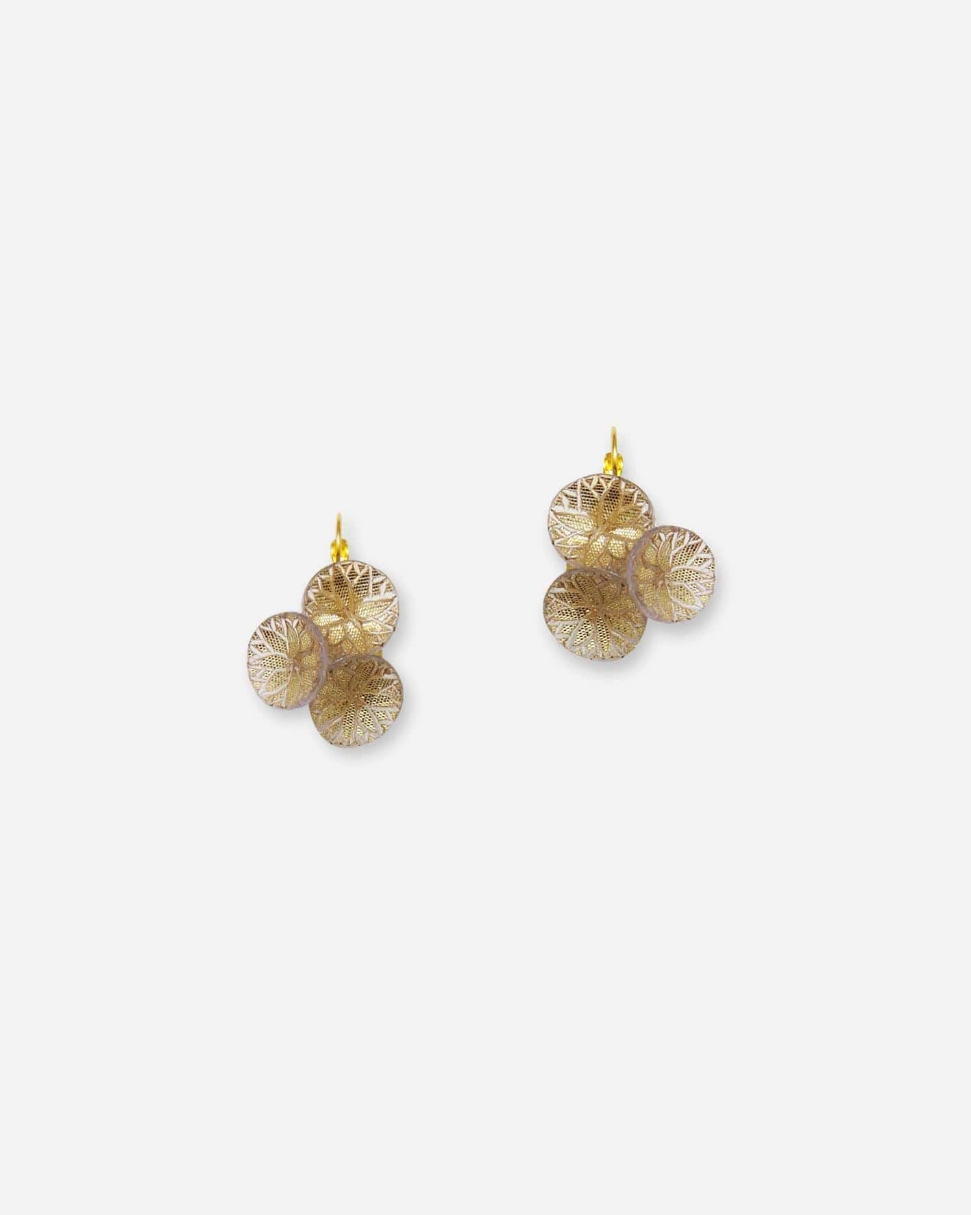 boucles d'oreille saint valentin graphique couleur ivoire