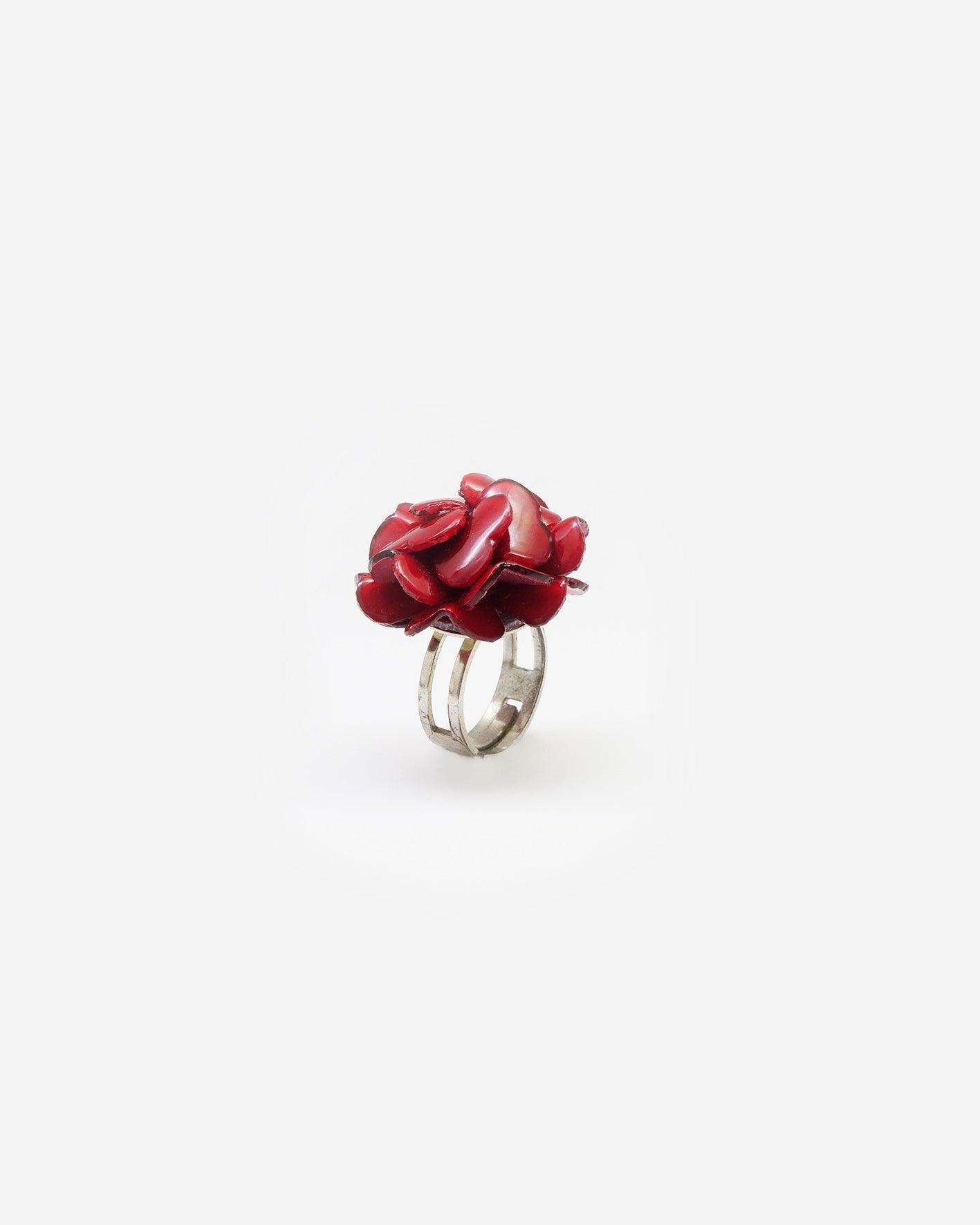 Petite bague fantaisie femme de couleur rose