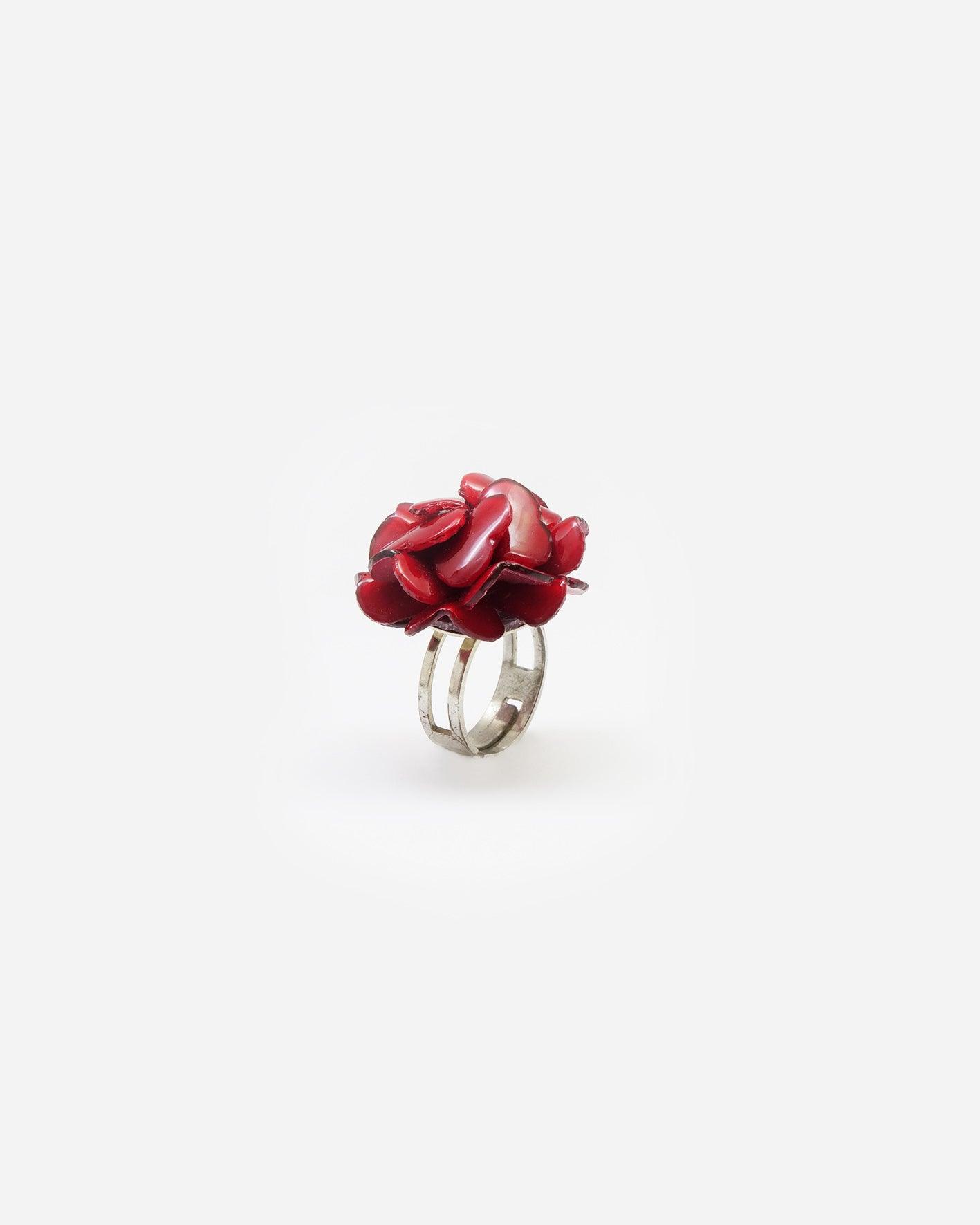 Petite bague fantaisie femme de couleur rose