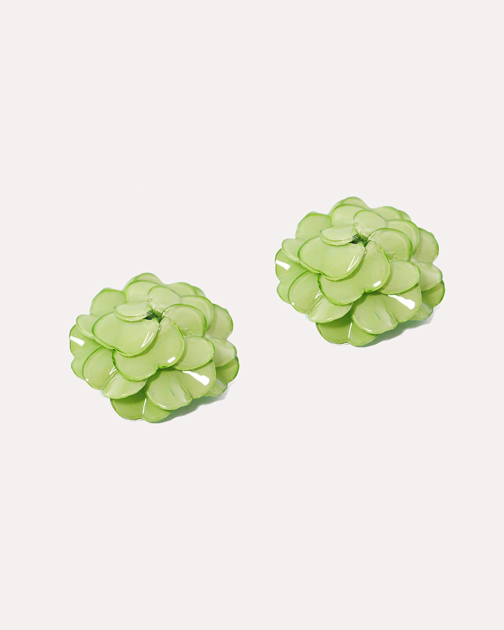 Boucle d'oreille fleur vert