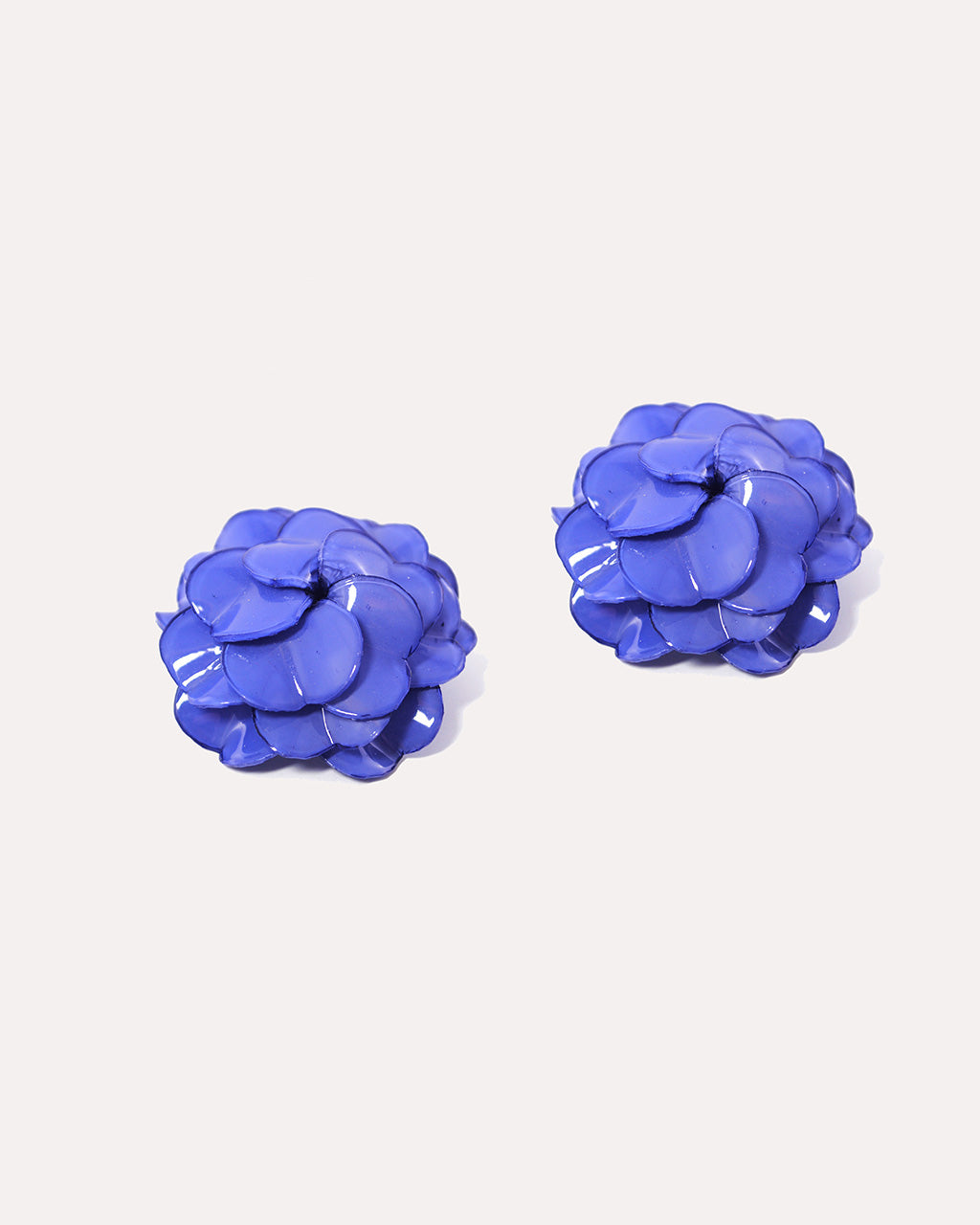 Boucle d'oreille fleur bleuet