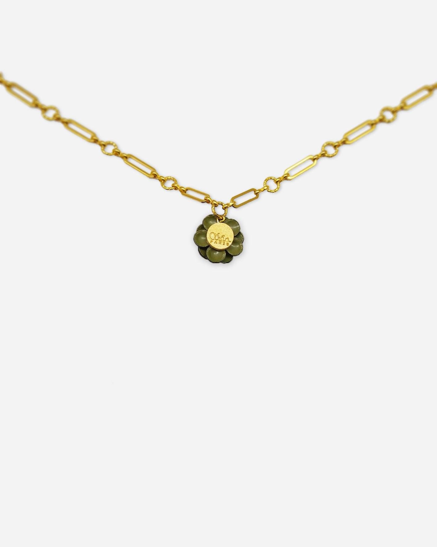 all-groups sautoir femme fantaisie vert de dos