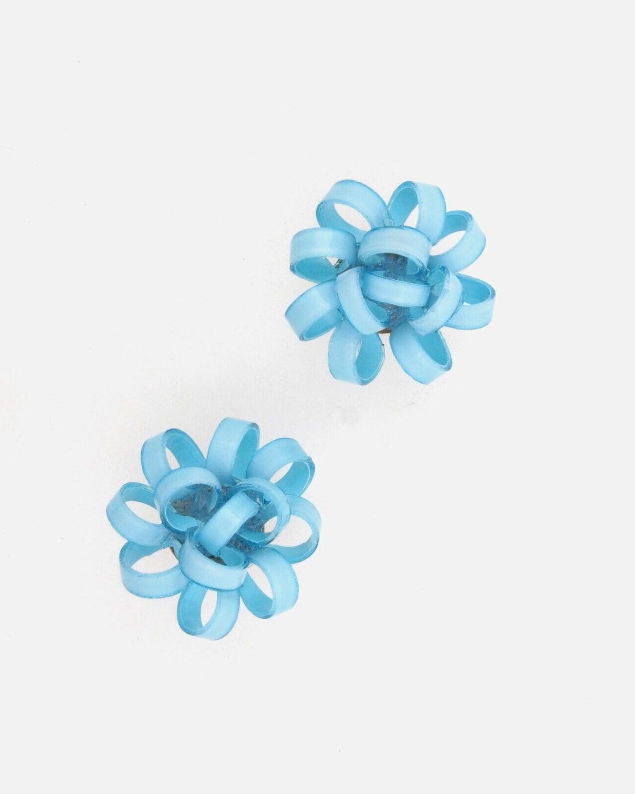 Boucles d'oreilles fantaisie colorées bleu clair
