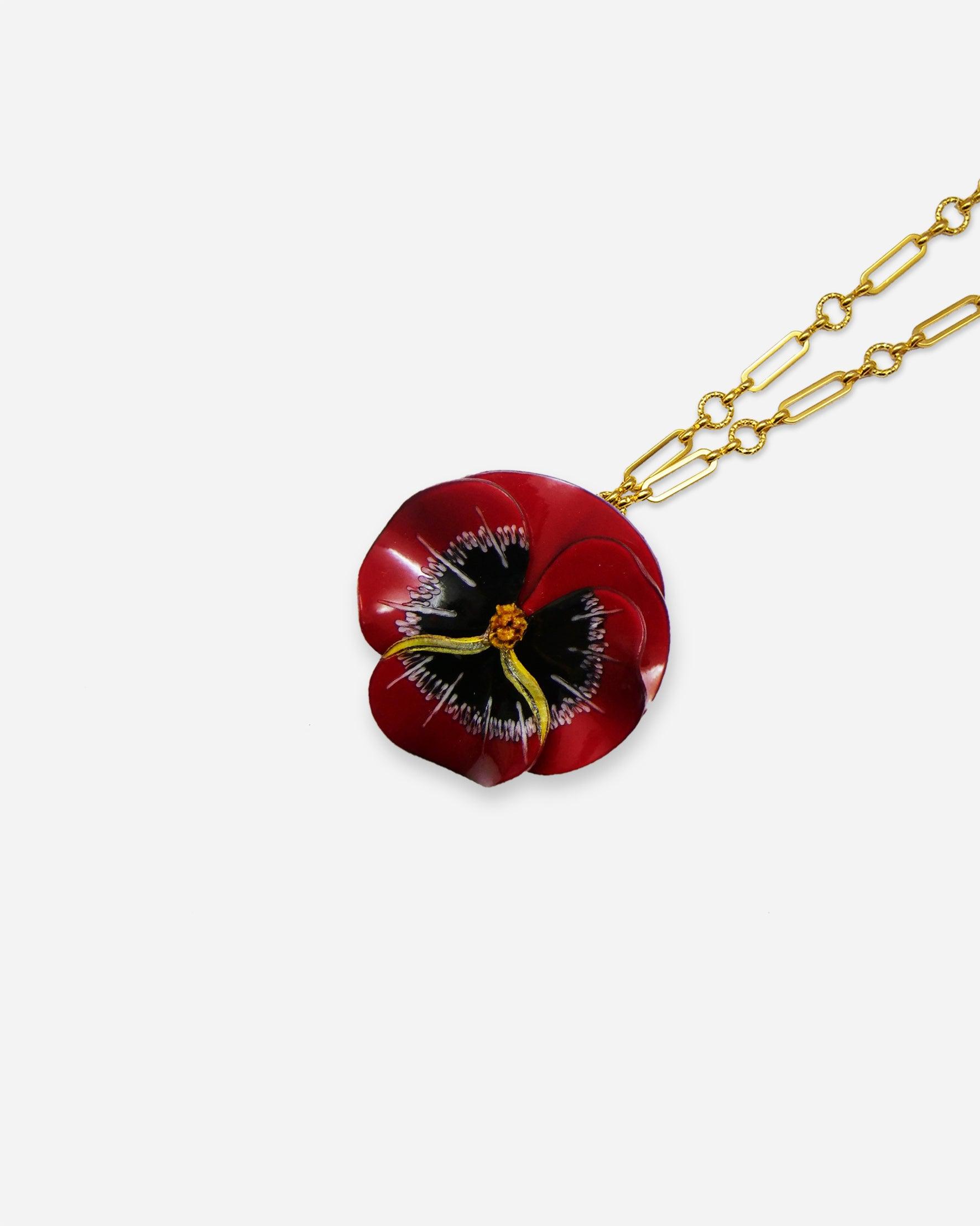 Grand pendentif personnalisé rouge avec chaine