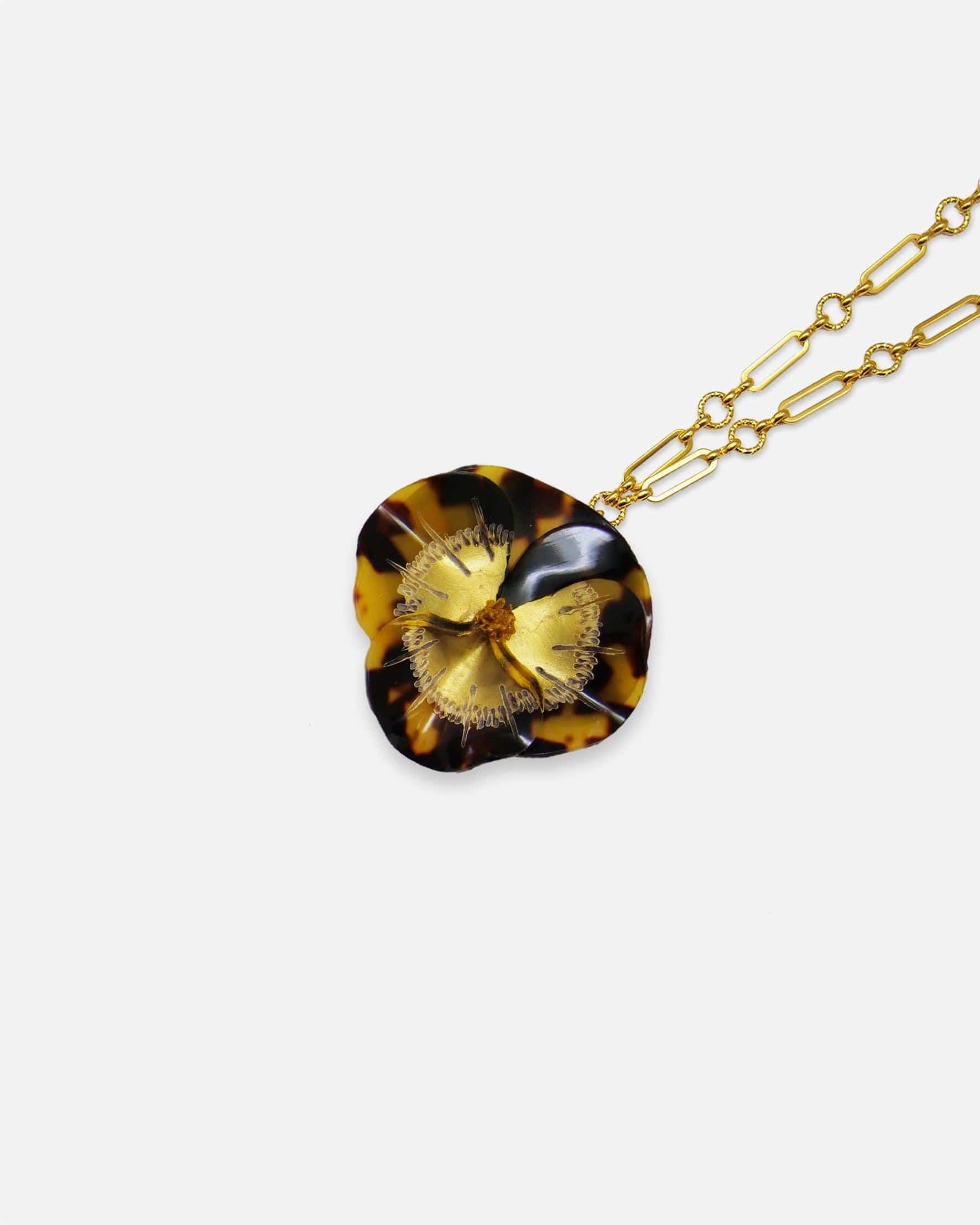 Grand pendentif personnalisé léopard avec chaine
