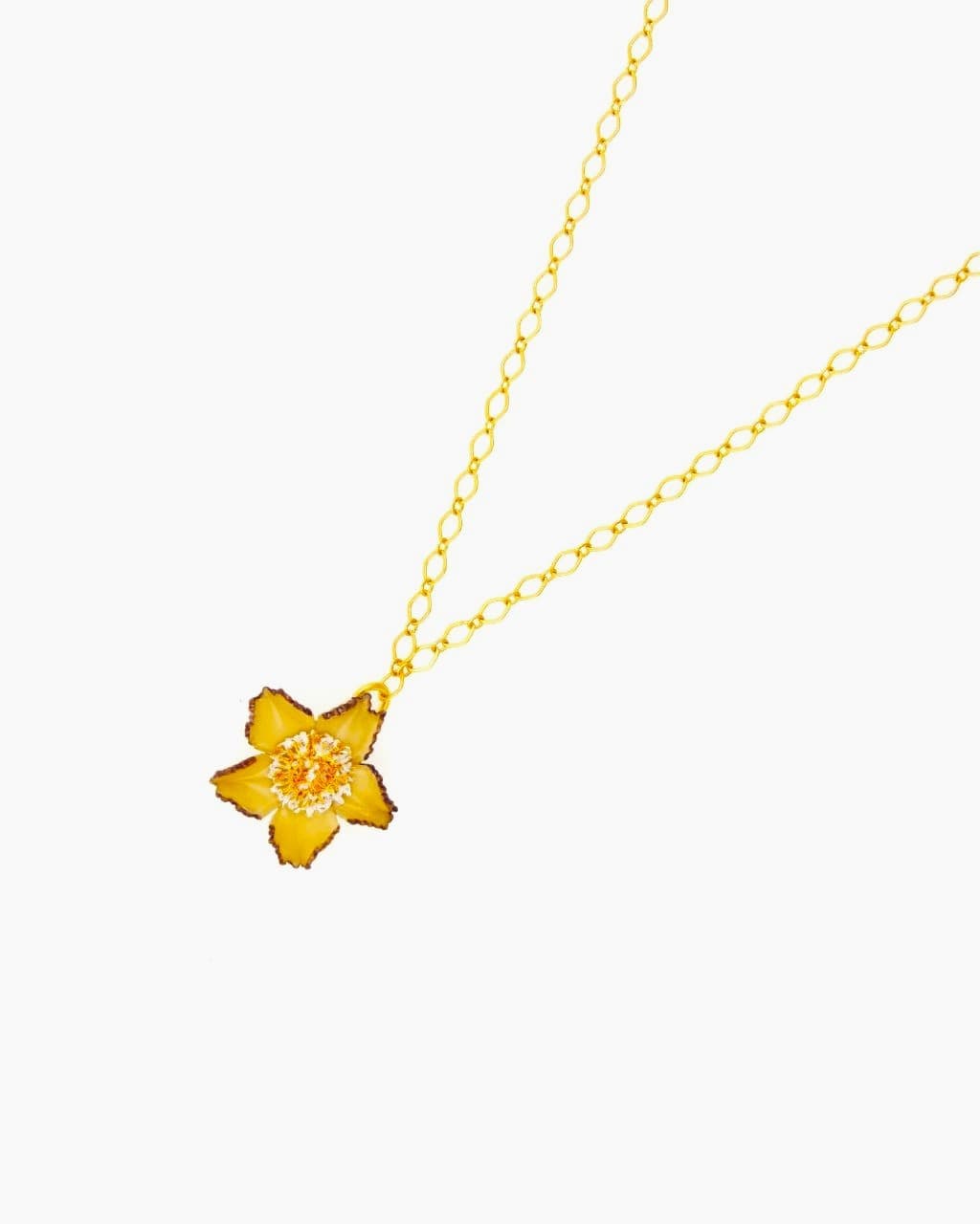 all-groups le pendentif tuba jaune avec sa chaine plaquee or