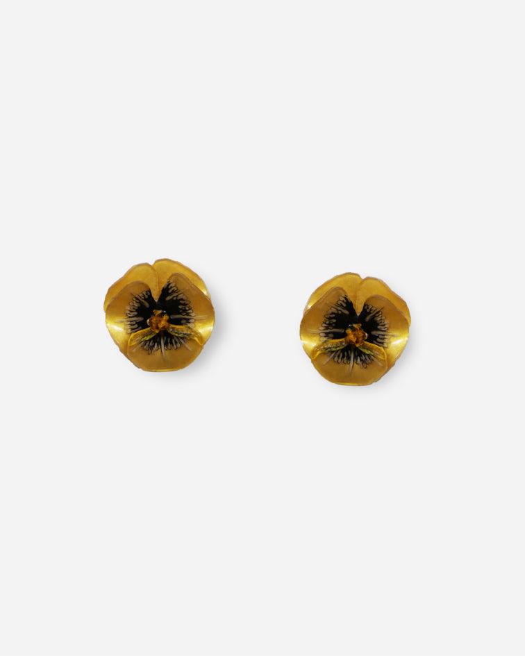 boucles d'oreilles clip de la collection pensée de couleur dorée