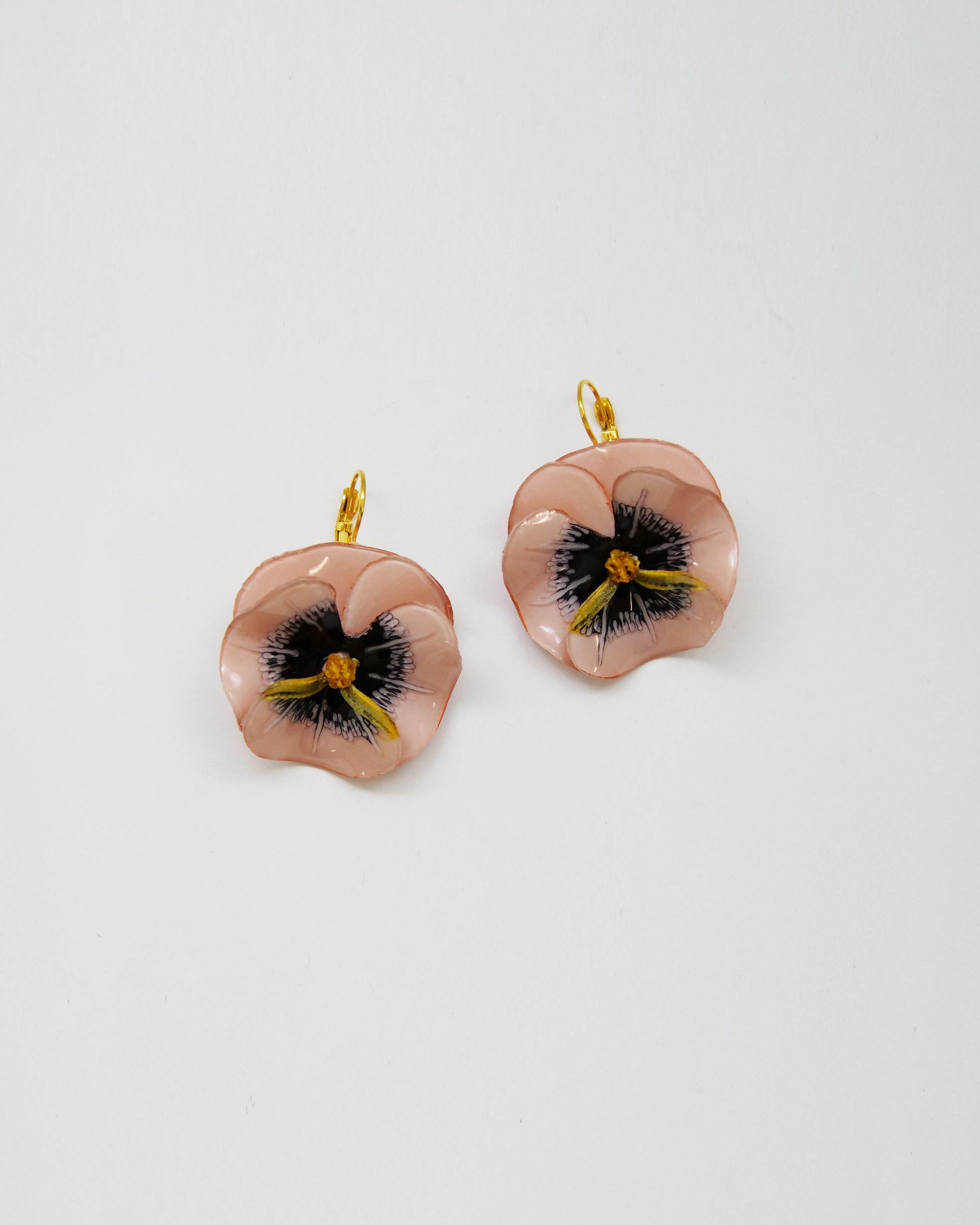 Grandes boucles d'oreilles colorées roses