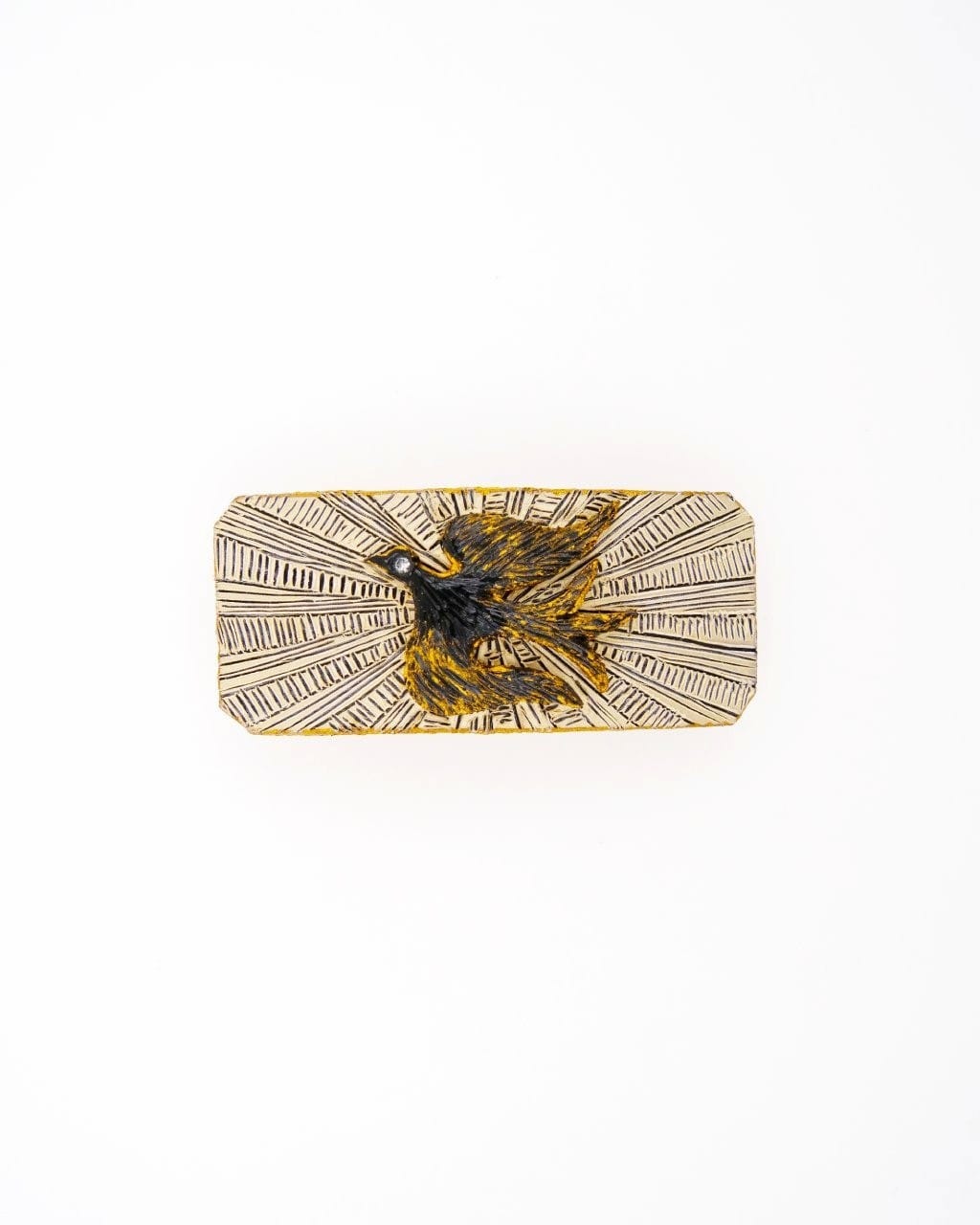 Cette barrette cheveux femme est la pièce unique n°22 de la collection Cabinet de curiosités créée par Ciléa Paris.
